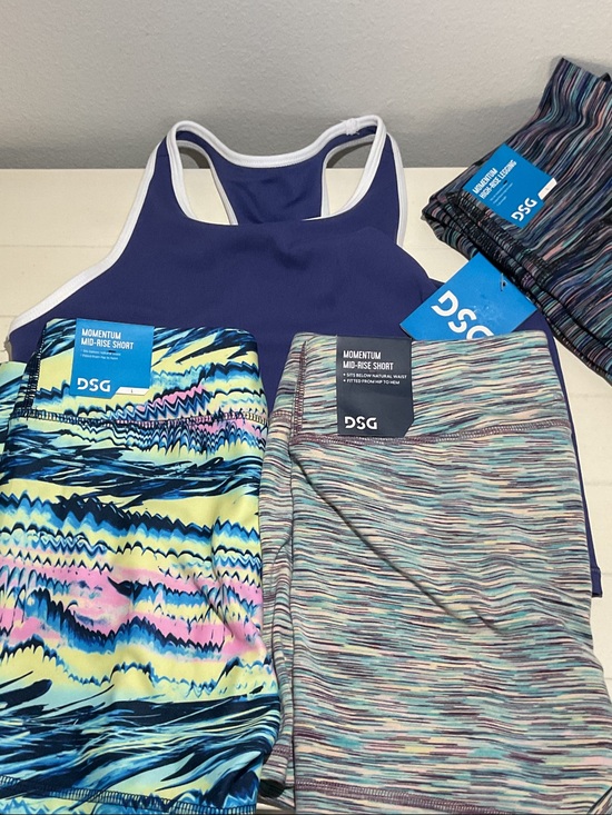 DSG Other - Girl DSG Bundle - XL Racerback Sports Bra, L Leggings, 2 L Biker Shorts